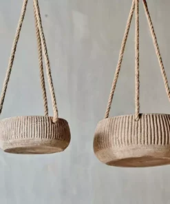 Nkuku Home Accessories Wampu Hanging Planter - Distressed Terracotta 12 Nkuku Home Accessories Wampu Hanging Planter - Distressed Terracotta