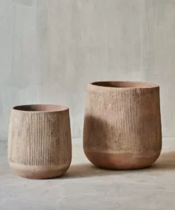 Nkuku Planters & Vases Wampu Tall Planter - Distressed Terracotta