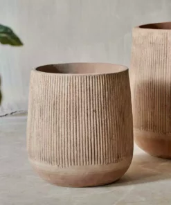 Nkuku Planters & Vases Wampu Tall Planter - Distressed Terracotta