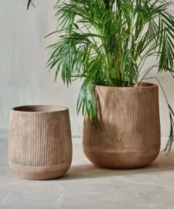 Nkuku Planters & Vases Wampu Tall Planter - Distressed Terracotta