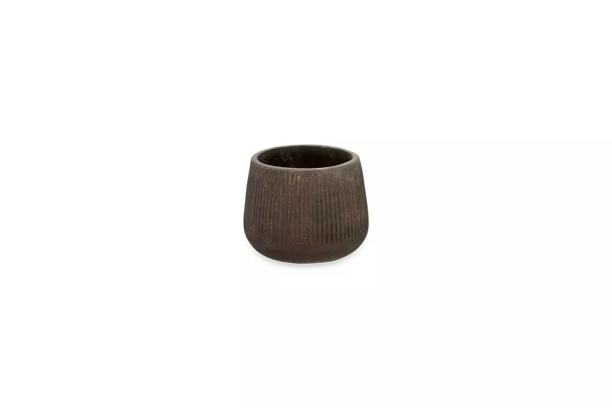 Nkuku Wampu Wide Planter - Distressed Brown / Black Planters & Vases 10 Nkuku Wampu Wide Planter - Distressed Brown / Black Planters & Vases