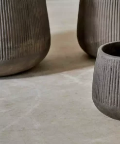 Nkuku Wampu Wide Planter - Distressed Brown / Black Planters & Vases 15 Nkuku Wampu Wide Planter - Distressed Brown / Black Planters & Vases