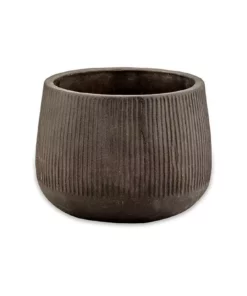 Nkuku Wampu Wide Planter - Distressed Brown / Black Planters & Vases 21 Nkuku Wampu Wide Planter - Distressed Brown / Black Planters & Vases