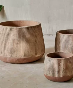 Nkuku Wampu Wide Planter - Distressed Terracotta Planters & Vases 13 Nkuku Wampu Wide Planter - Distressed Terracotta Planters & Vases