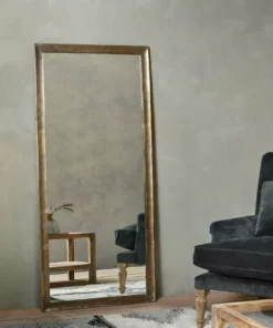 Nkuku Yadur Full Length Mirror - Antique Brass Home Accessories