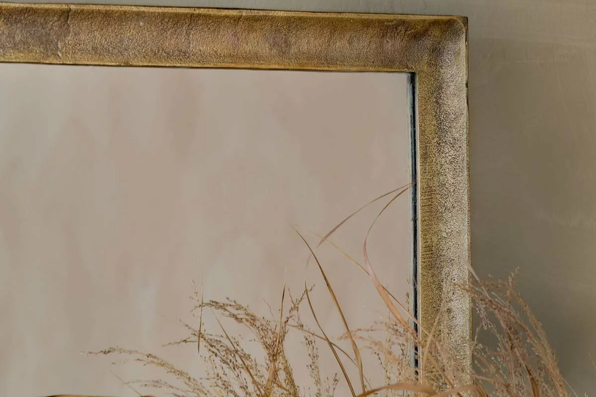 Nkuku Yadur Rectangular Mirror - Antique Brass - Large Home Accessories 4 Nkuku Yadur Rectangular Mirror - Antique Brass - Large Home Accessories