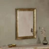 Nkuku Yadur Rectangular Mirror - Antique Brass - Small Home Accessories 1 Nkuku Yadur Rectangular Mirror - Antique Brass - Small Home Accessories