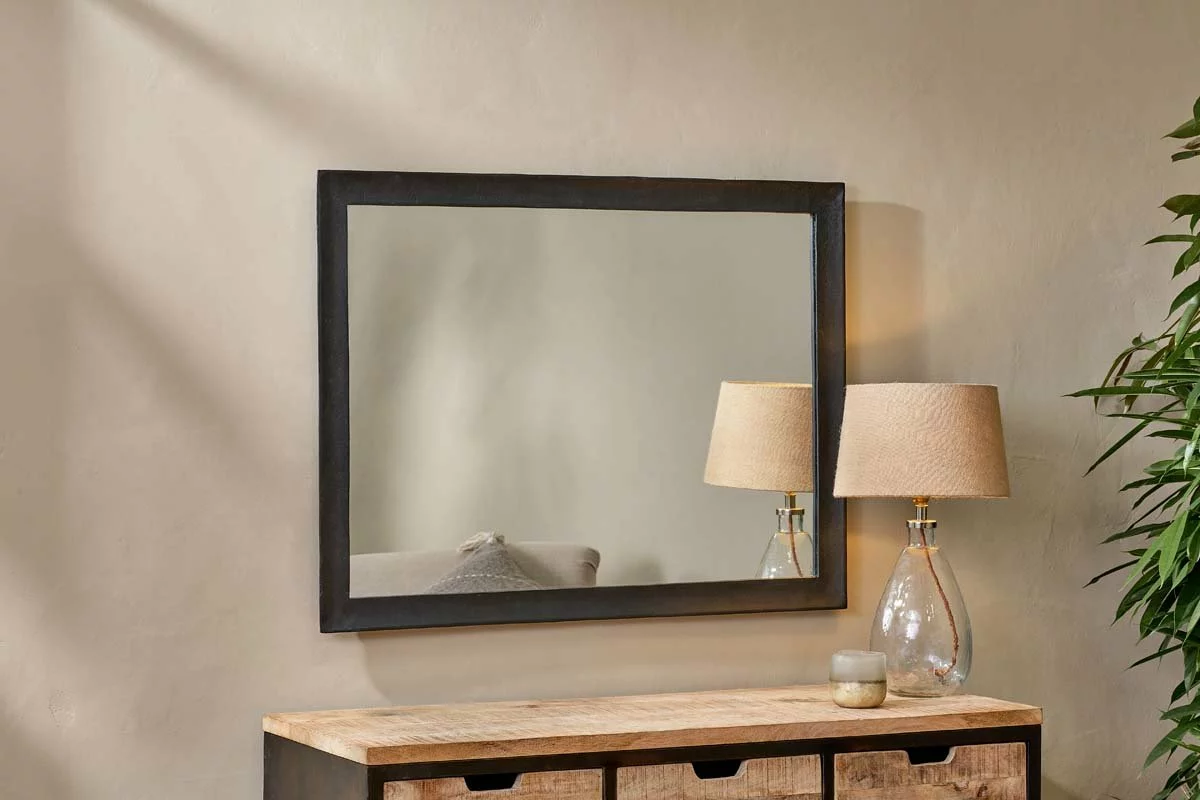 Nkuku Yadur Rectangular Mirror - Black - Large 3 Nkuku Yadur Rectangular Mirror - Black - Large