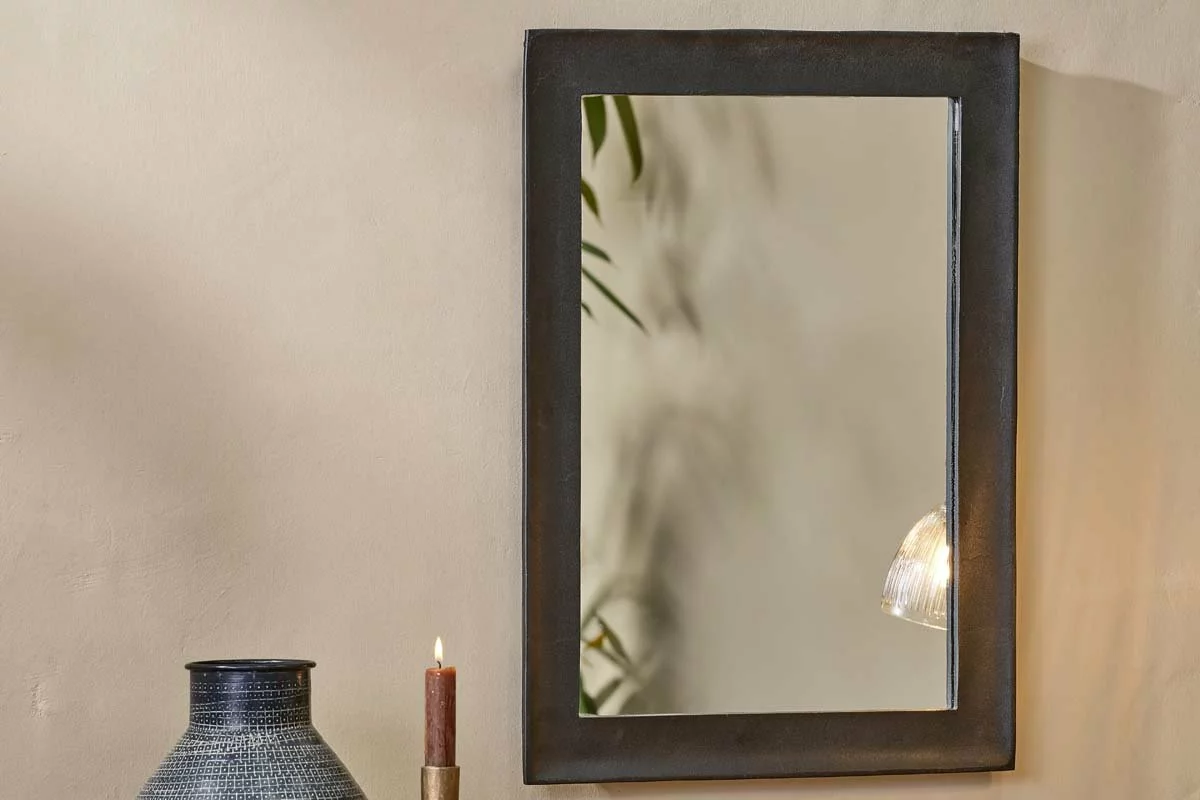 Nkuku Yadur Rectangular Mirror - Black - Small Home Accessories 4 Nkuku Yadur Rectangular Mirror - Black - Small Home Accessories