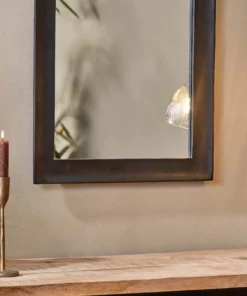 Nkuku Yadur Rectangular Mirror - Black - Small Home Accessories 9 Nkuku Yadur Rectangular Mirror - Black - Small Home Accessories