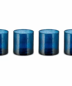 Nkuku Yala Hammered Tumbler - Indigo (Set Of 4) 9 Nkuku Yala Hammered Tumbler - Indigo (Set Of 4)