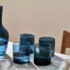 Nkuku Yala Hammered Tumbler - Indigo (Set Of 4)