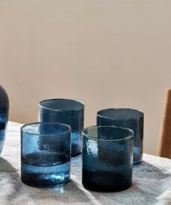 Nkuku Yala Hammered Tumbler - Indigo (Set Of 4)