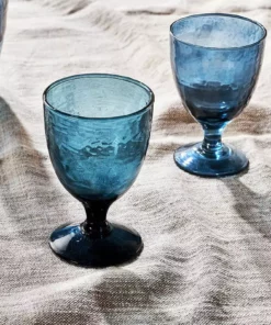 Nkuku Tableware Yala Hammered Wine Glass - Indigo (Set Of 4) 8 Nkuku Tableware Yala Hammered Wine Glass - Indigo (Set Of 4)