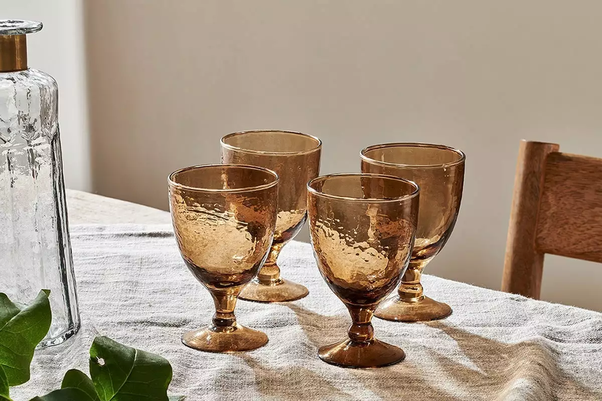 Nkuku Yala Wine Glass - Smoke Brown (Set Of 4) 5 Nkuku Yala Wine Glass - Smoke Brown (Set Of 4)