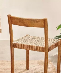Nkuku New Arrivals Yana Mango Wood & Wicker Woven Chair 11 Nkuku New Arrivals Yana Mango Wood & Wicker Woven Chair