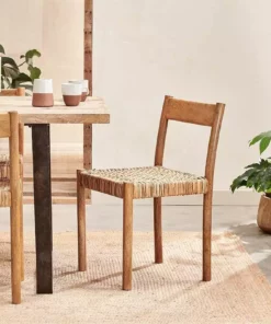 Nkuku New Arrivals Yana Mango Wood & Wicker Woven Chair