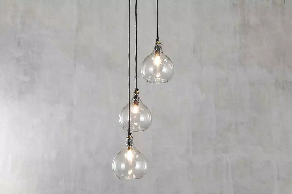 Nkuku Hallway & Bootroom Ziva Glass Cluster Pendant - Clear 3 Nkuku Hallway & Bootroom Ziva Glass Cluster Pendant - Clear